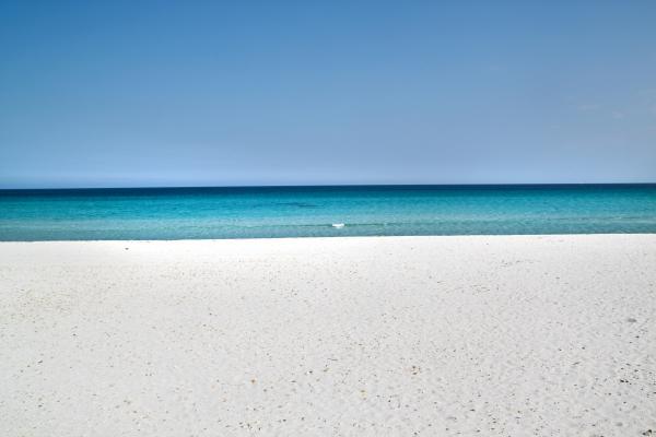 Sardinia sandy beach and blue sea