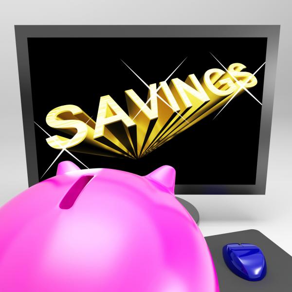 Savings Screen Shows Growth Save And Invest