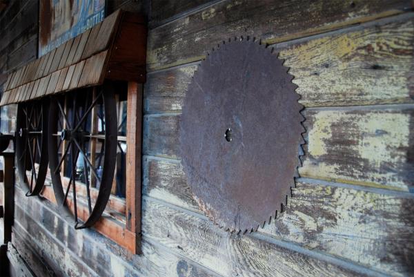 Saw Blade &amp; Wagon Wheel Windows