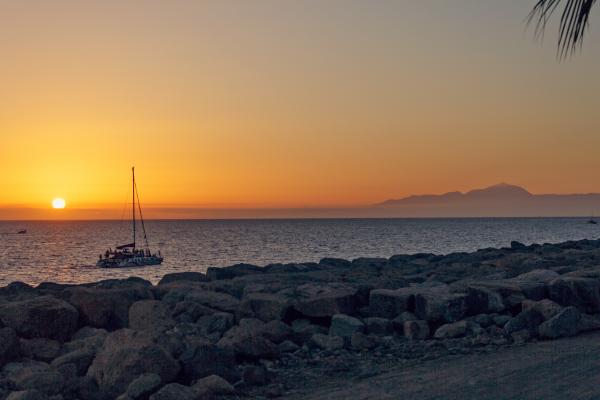 Scenic View of Sea during Sunset
