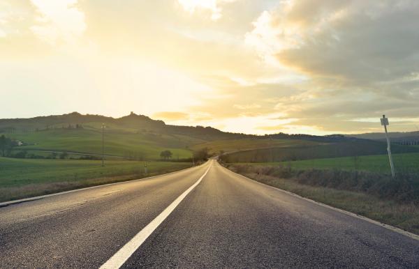 Scenic View of the Field from the Road