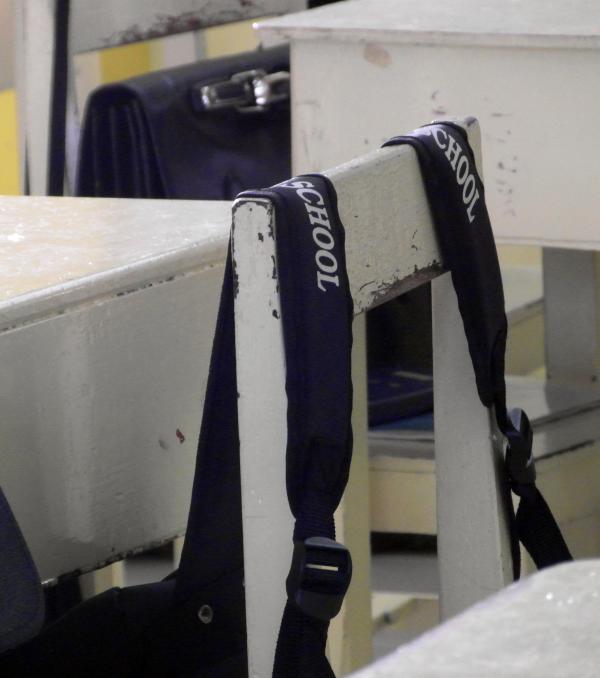 School Bags and Desks