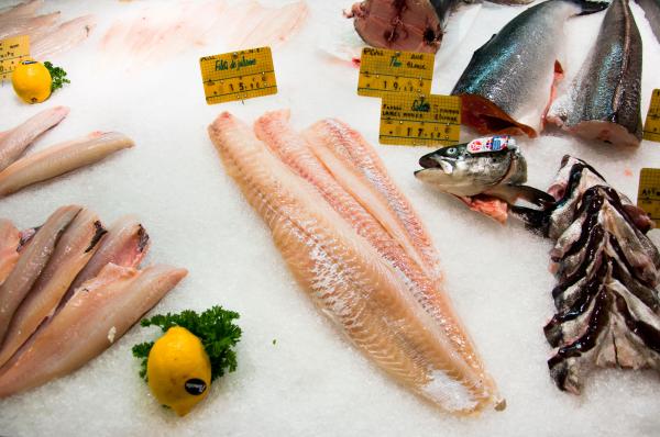 Seafood on ice