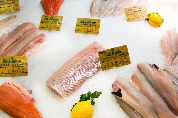 Seafood on ice