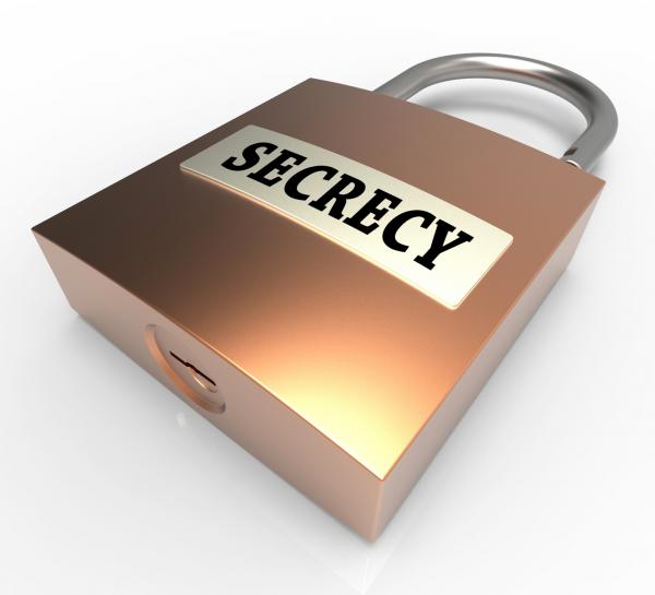 Secrecy Padlock Represents Classified Secret 3d Rendering