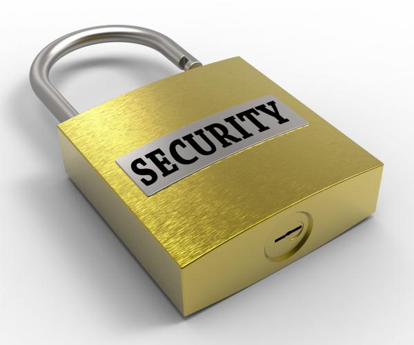 Security Padlock Represents Secure Privacy 3d Rendering
