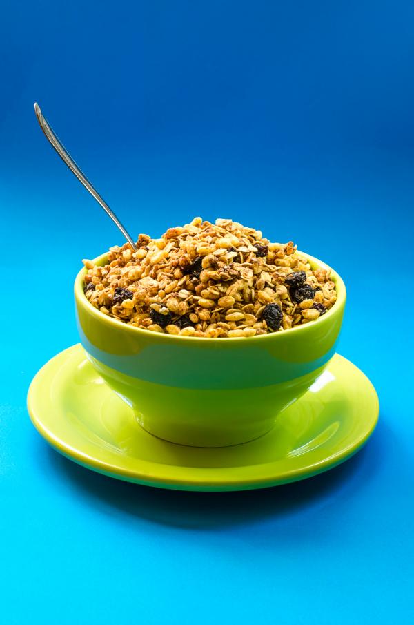 Seeds on Green Ceramic Bowl and Saucer