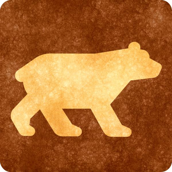Sepia Grunge Sign - Bear Viewing