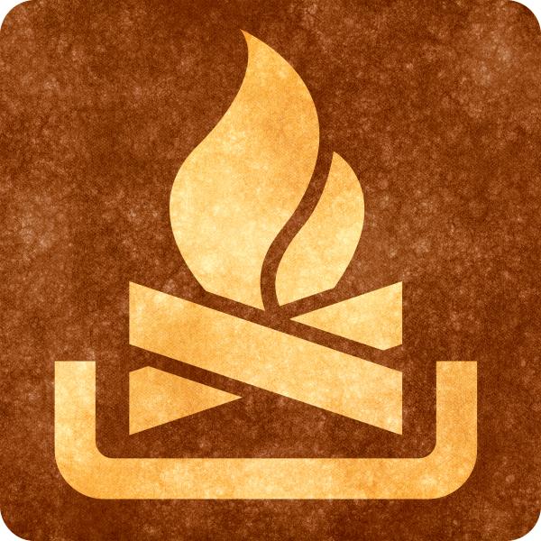 Sepia Grunge Sign - Campfire
