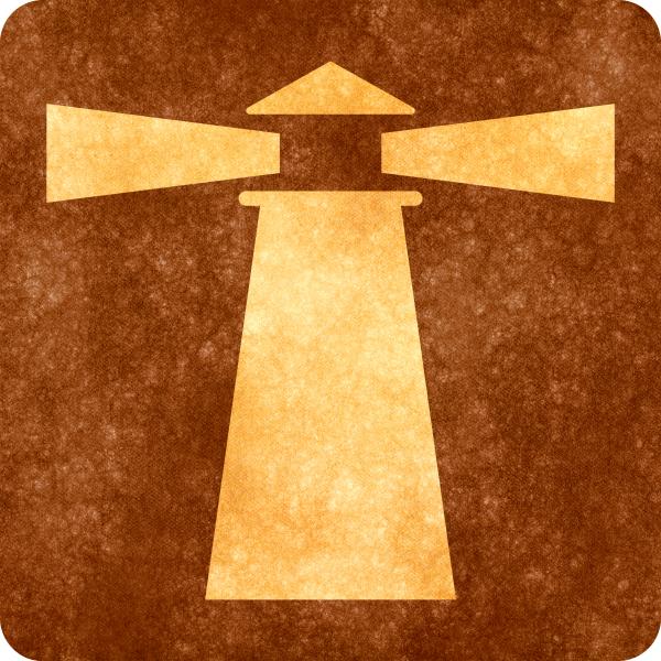 Sepia Grunge Sign - Lighthouse