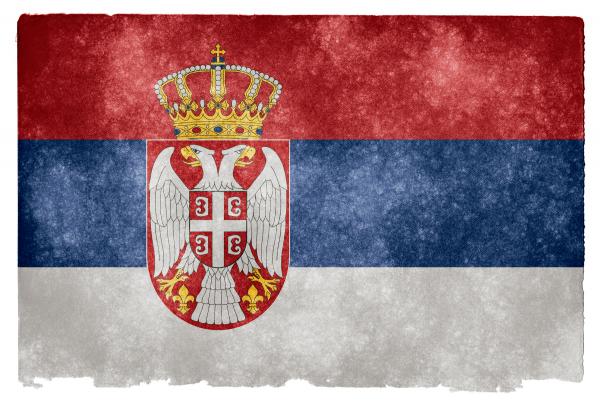 Serbia Grunge Flag