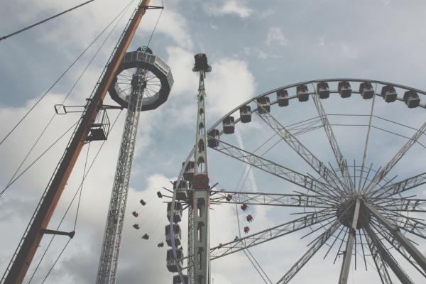 Several Amusement Park Rides Photo