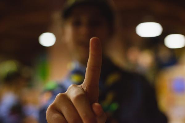 Shadow Depth of Field Photography of Human Index Finger
