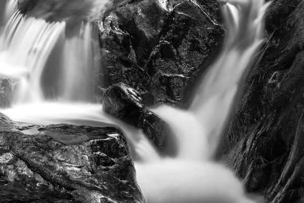 Shelving Rock Stream - Black & White HDR