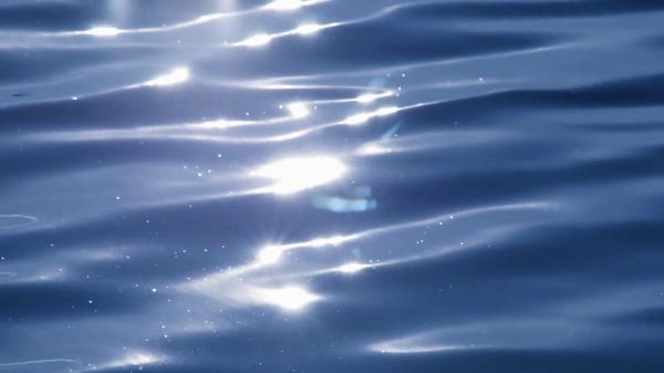 Shiny blue surface