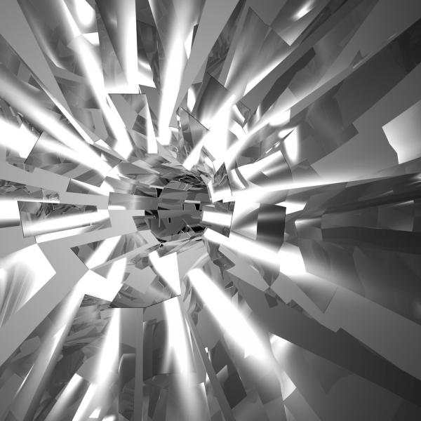 Shiny Exploding Metal Or Glass Background Of Shattered Pieces