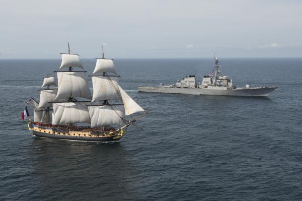 Ships Sailing in the Ocean