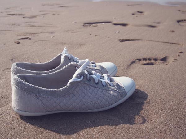Shoes on sand
