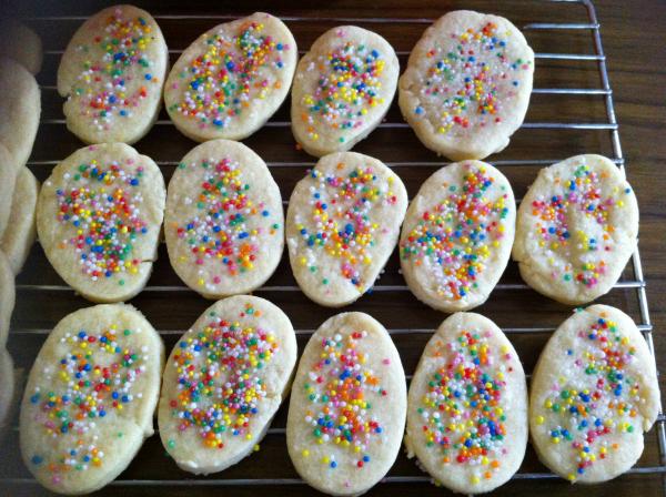 Shortbread biscuits baked