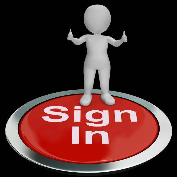 Sign In Button Means Login Password And Account