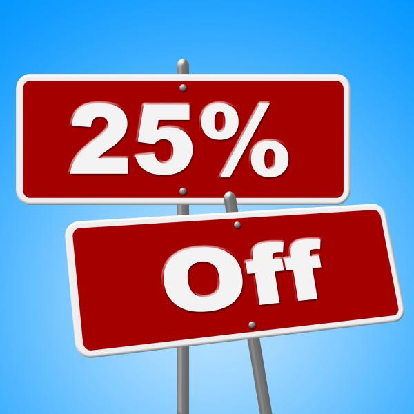 Sign Sale Represents Twenty Five And Retail