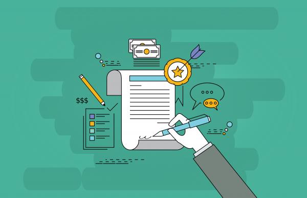 Signing a Contract - Legally Binding Document - Illustration