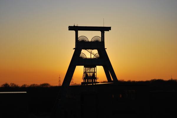 Silhouette of a Building during Sunset