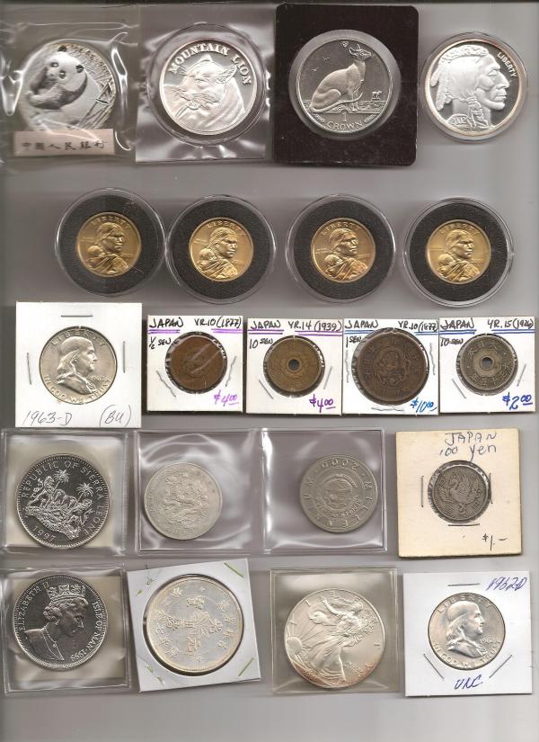 Silver Piled Coins