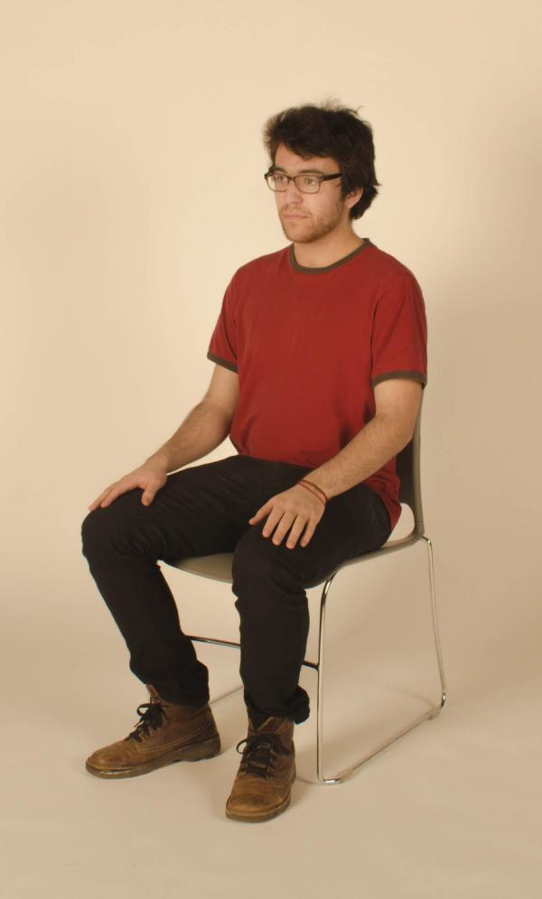 young man sitting
