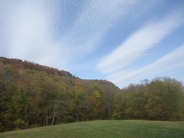 Sky over effigy mounds