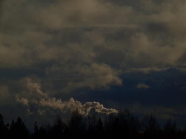 Sky with factory pipe