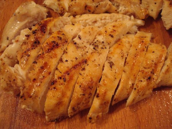 Sliced grilled chicken fillet