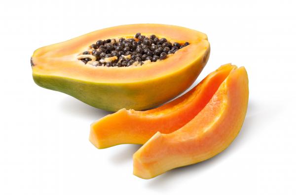 Sliced Papaya