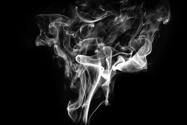 Smoke on white