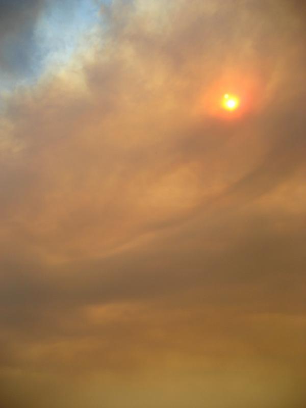 smoke and sky