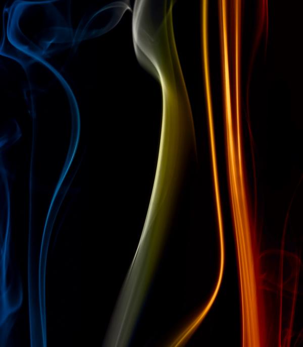 smoke on black
