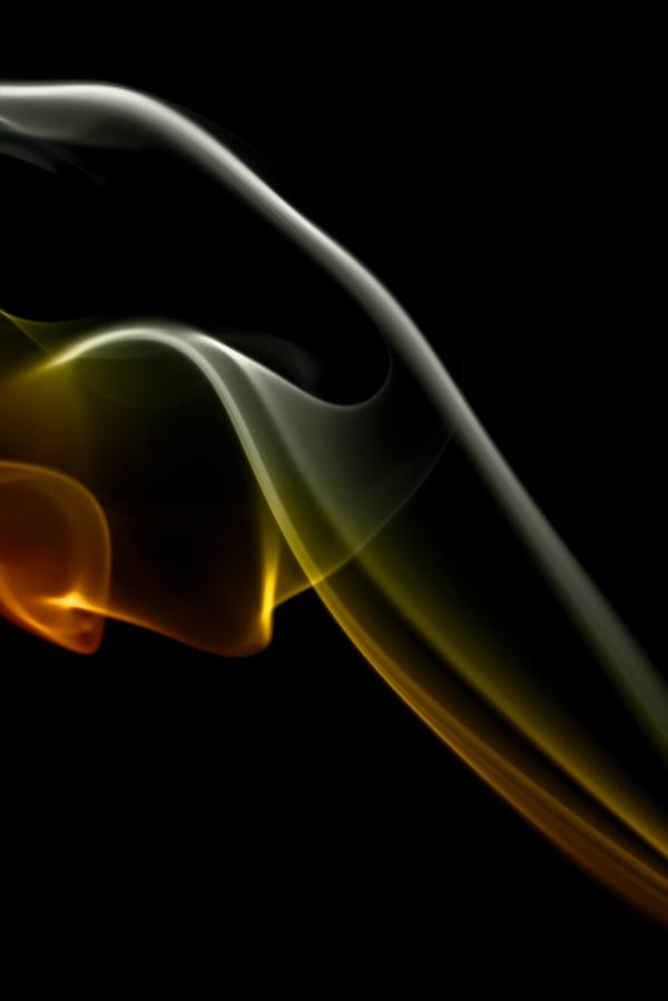 smoke on black