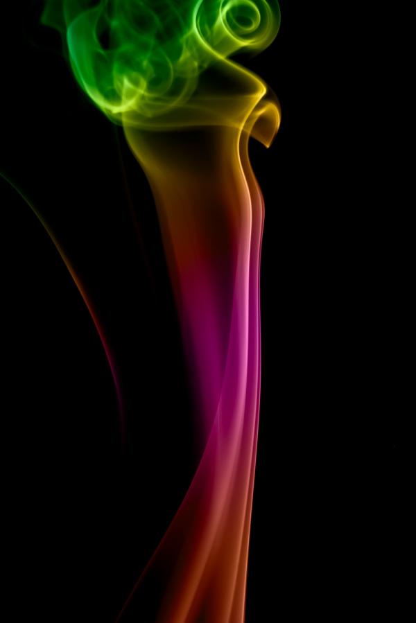 smoke on black