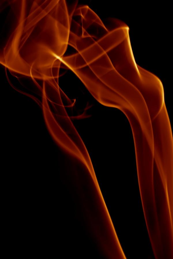 smoke on black