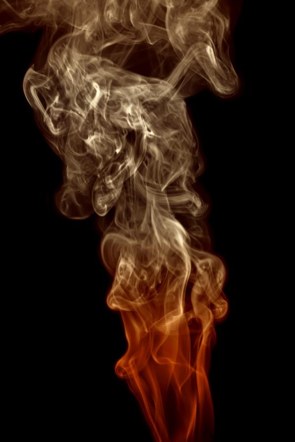 smoke on black