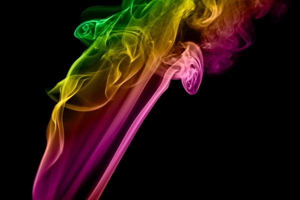 smoke on black