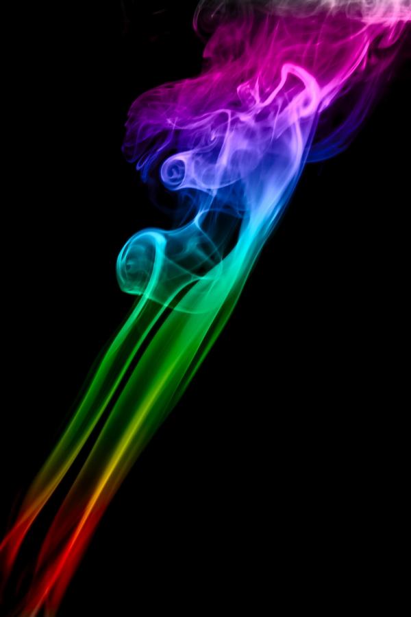 smoke on black