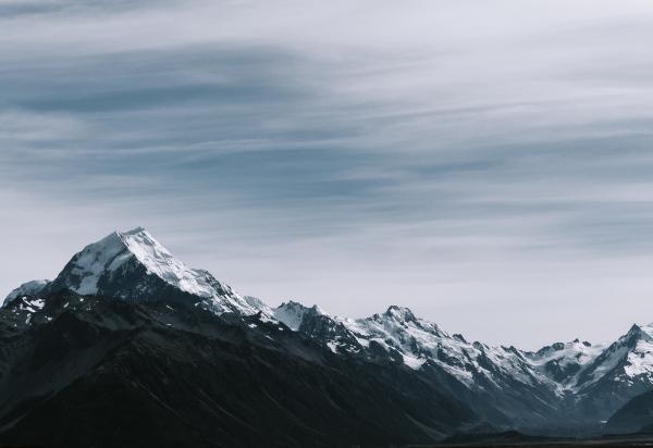 Snow-coated Rocky Mountains