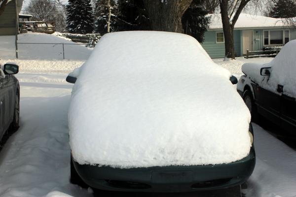Snow-Covered Car