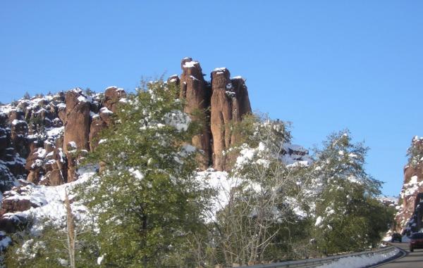 Snow in the mountains