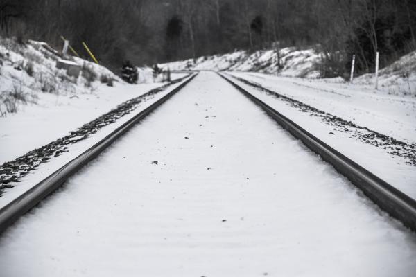 Snow on tracks
