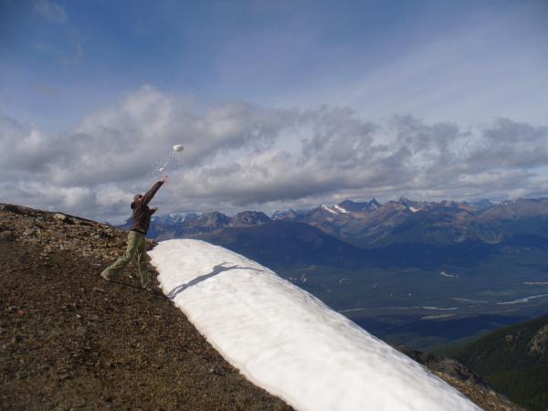 Snowball mid-air