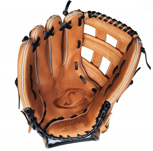 Softball and glove