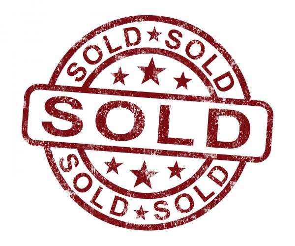 Sold Stamp Shows Selling Or Purchasing