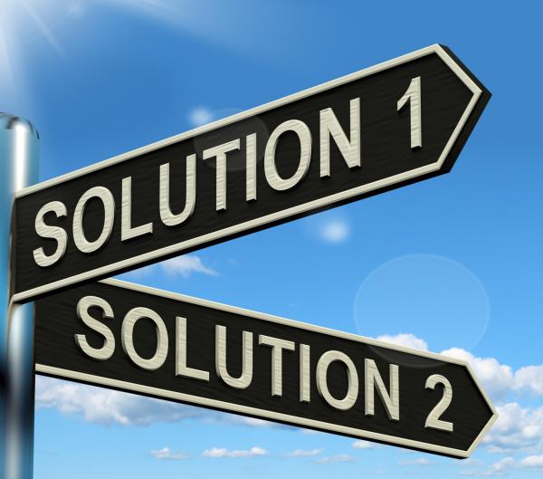 Solution 1 or 2 Choice Showing Strategy Options Or Solving